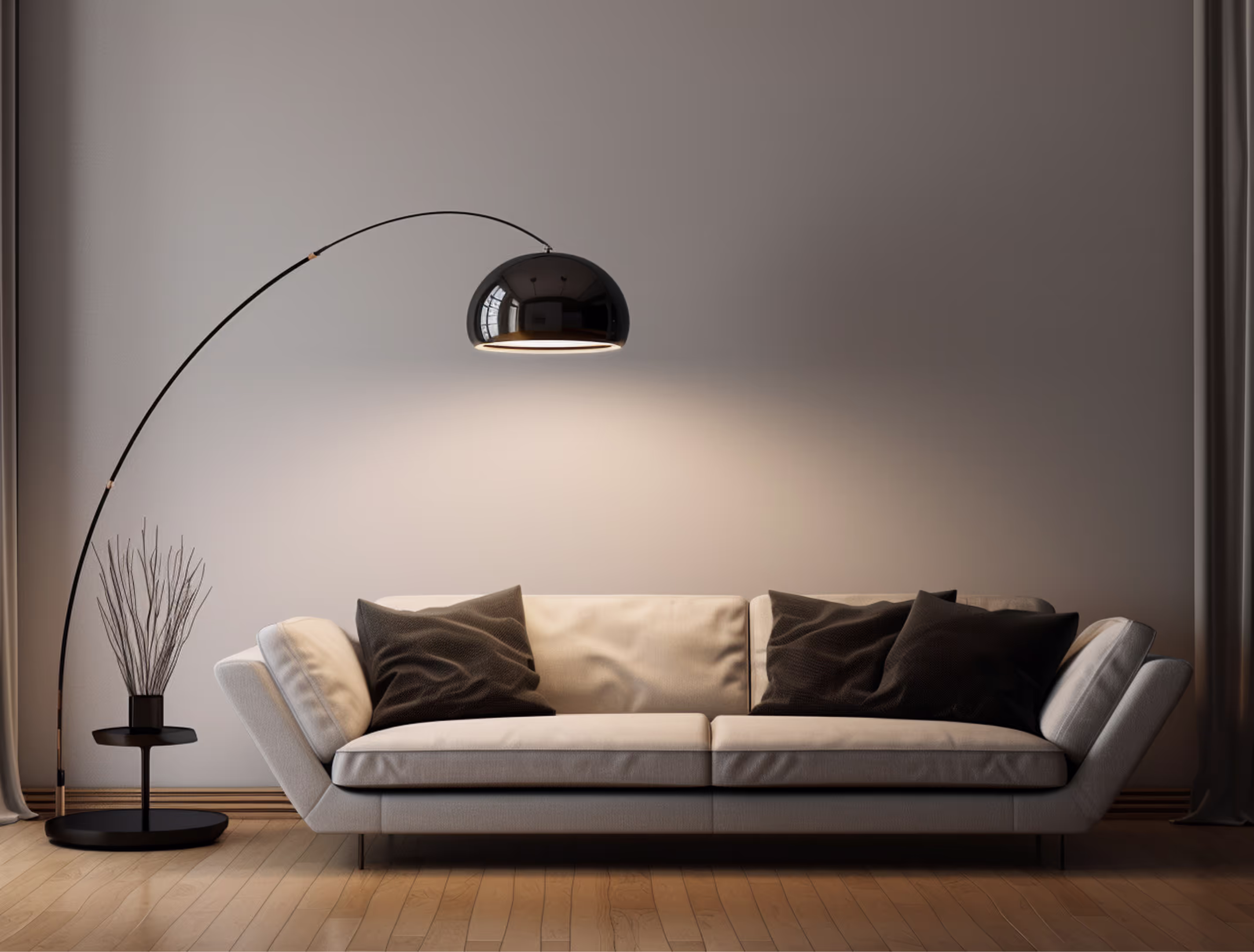 Elegant residential living room interior design